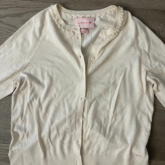 Simone Rocha x HM Pearl Collar Cardigan - Picture 1 of 2